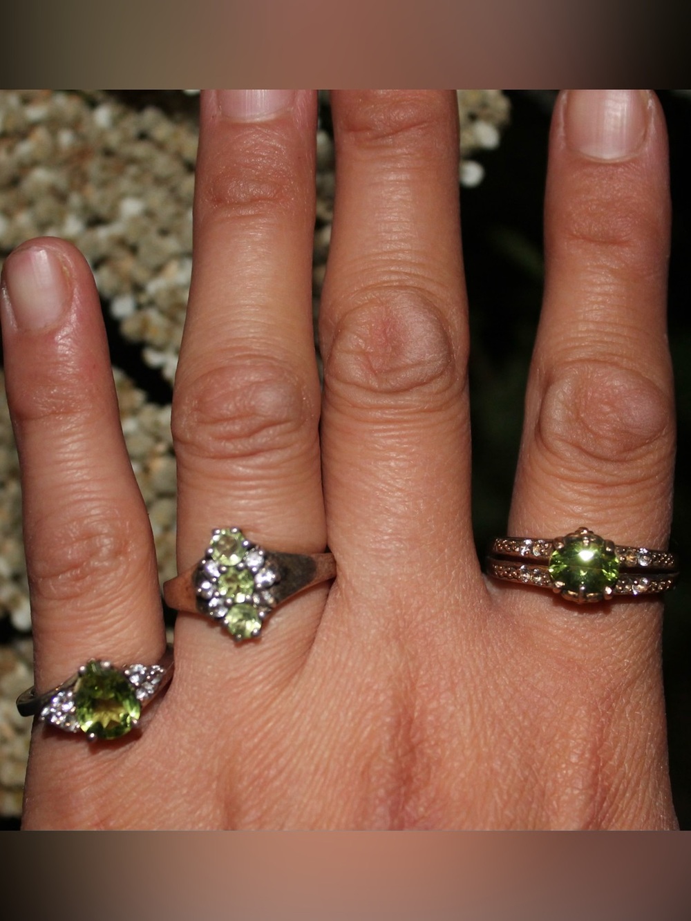 Peridot Topaz Ring Lot